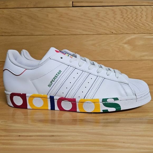 adidas Other - Adidas Superstar Olympic Pack White Blue Red Mens Shoe Sneaker FY1147